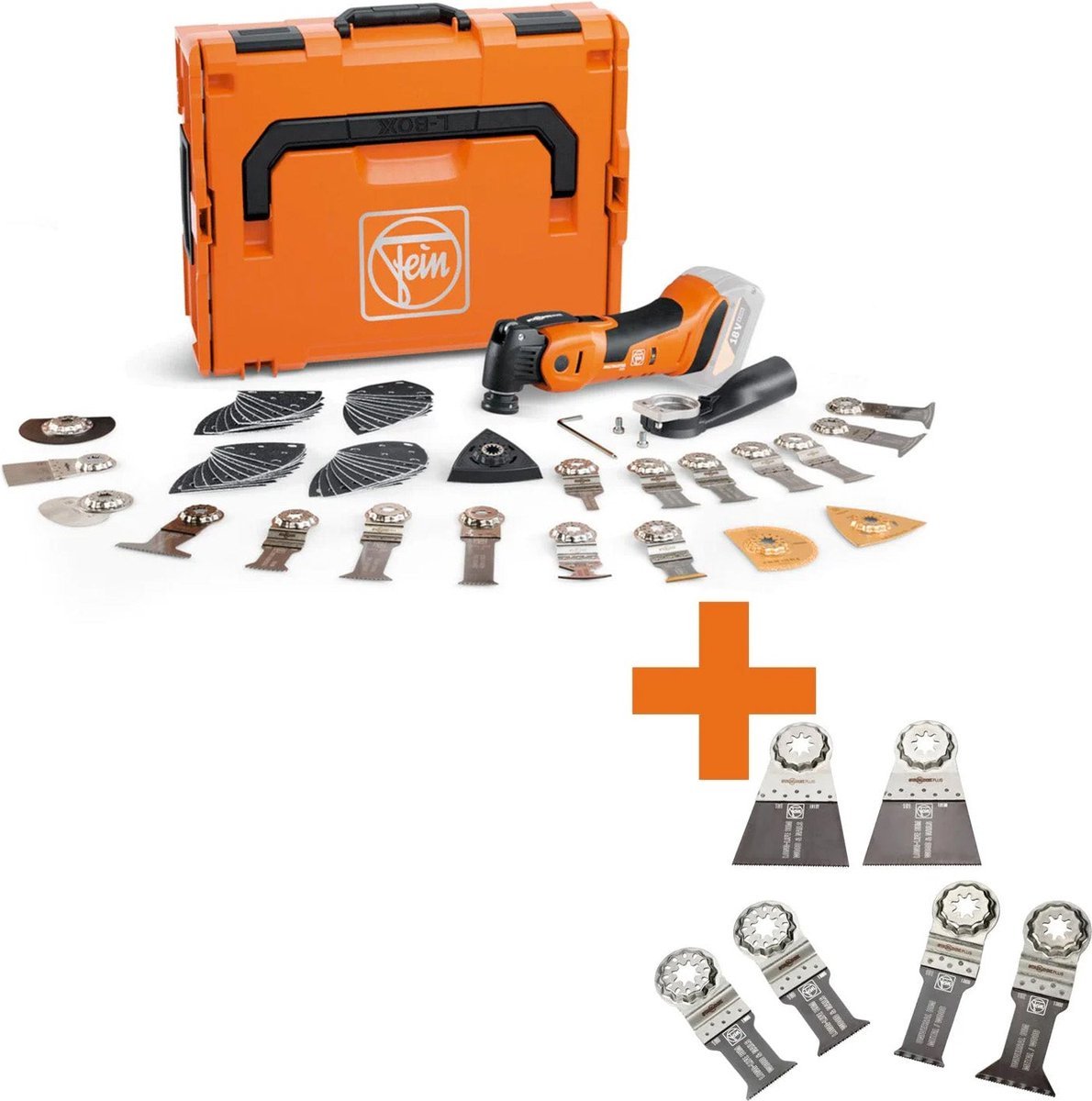 Fein MULTIMASTER AMM 700 Max Top AS - Cordless Multi-tool - Without Battery, Without Charger, With Accessories (71293663000)
