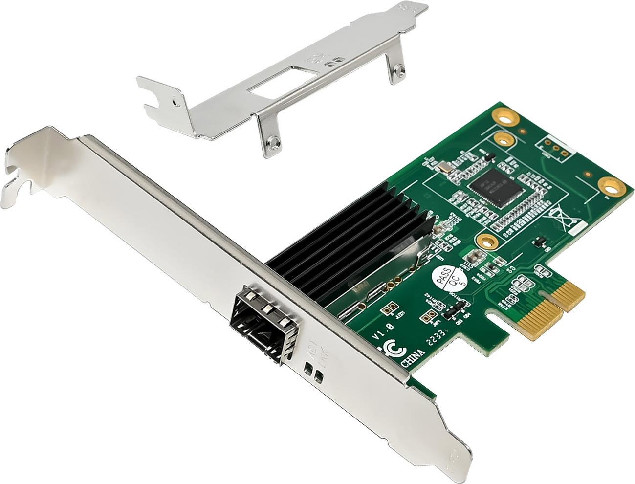 InLine Gigabit Network Card - 1x SFP - PCIe x1 - Low Profile Slot Bracket (51129A)