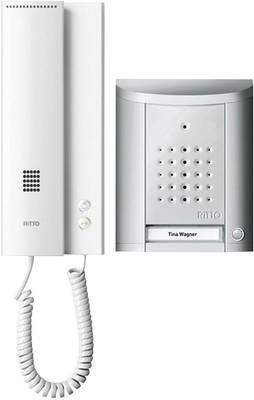 Ritto by Schneider Wired Door Intercom Complete Set Silver for 1 Family House (1841120)