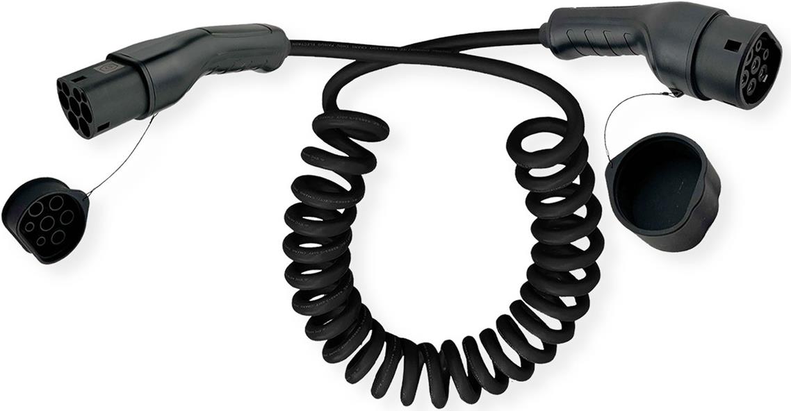 ROLINE EV Charging Cable Spiral Type2 3-Phase 16A 11kW 7.5 m (19.08.0047)