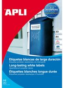 agipa Weatherproof Film Labels, 99.1 x 67.7 mm, White Polyester, 1 Piece (15087)
