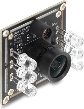 Delock USB 2.0 Camera Module with Global Shutter 0.92MP 65° 6 LED V6