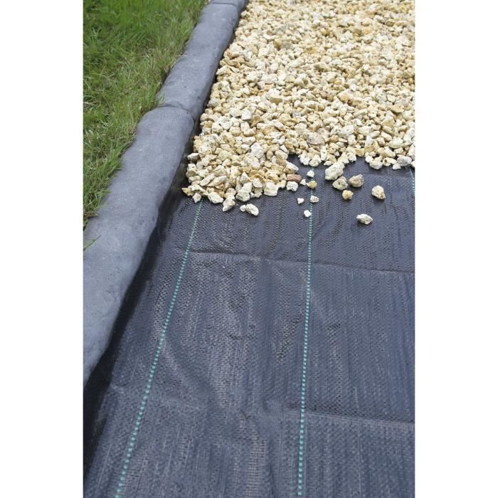 Landscape Weed Control Fabric - NATURE - 100 g/m² - 2 x 10 m - Black - Permeable to Water and Air