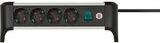 Power Strip with Switch Silver-Black Grounded 1 Piece 1391040400