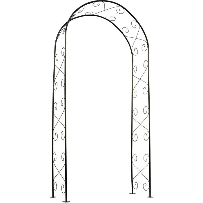 NATURE Arched Pergola - Metal - 112.5 x 39.5 x 231 cm - Black