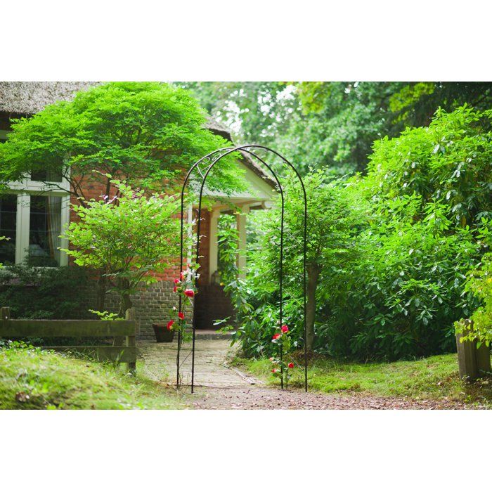 NATURE Arched Pergola - Metal - 112.5 x 39.5 x 231 cm - Black