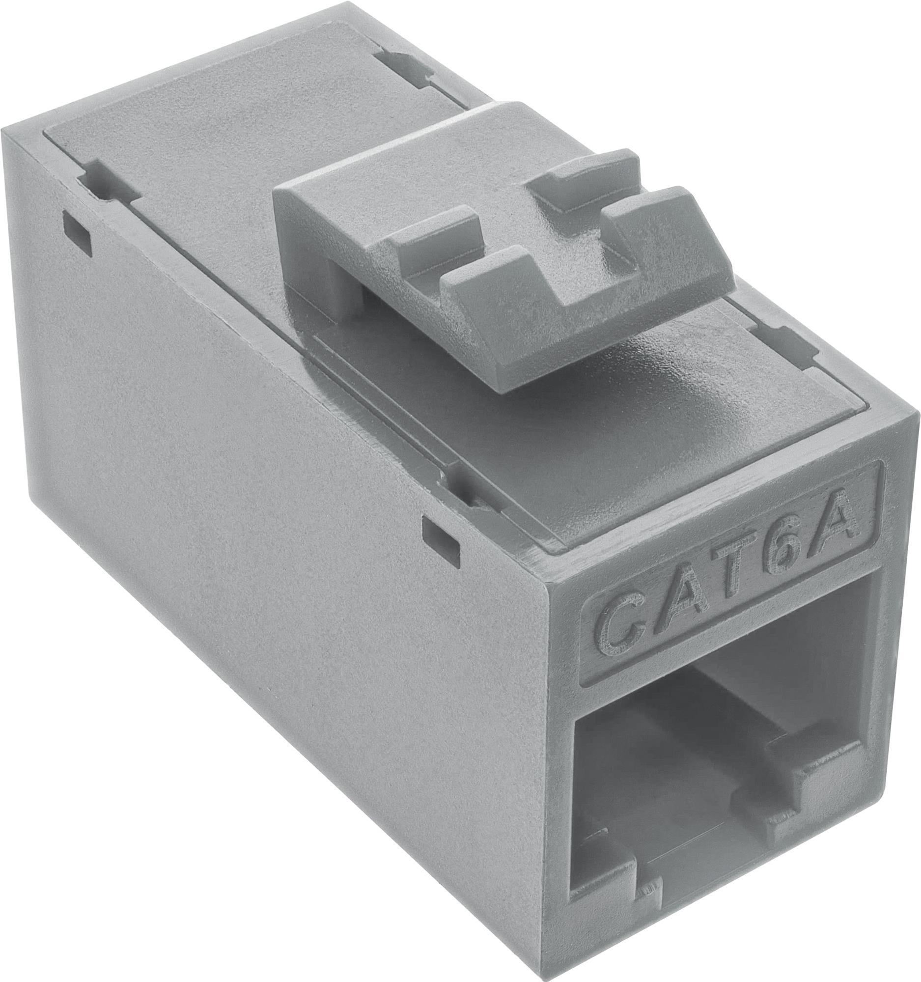 InLine Keystone RJ45 Female/Female Connector - Cat.6A - 8-Pack - Gray 1-Verdrahtung
