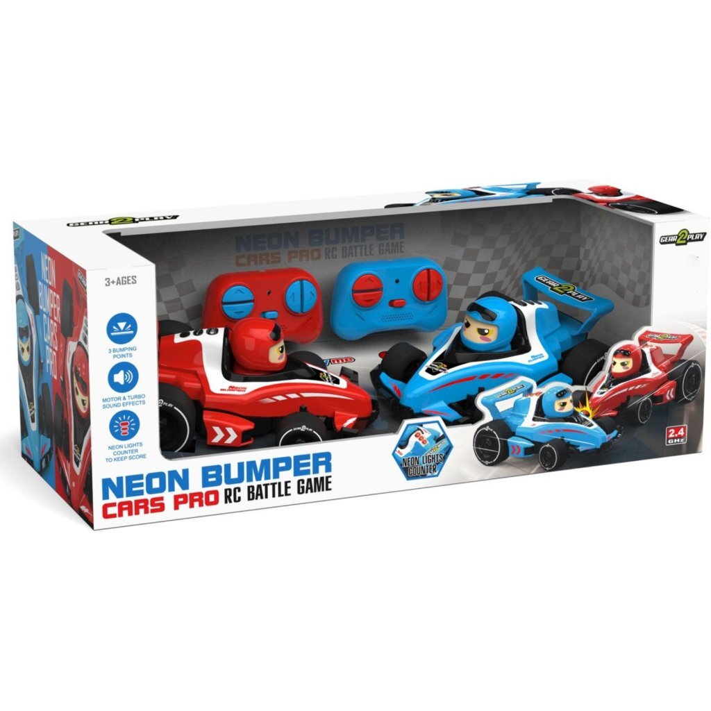 Gear2play RC Formula 1 Neon Bumper Cars with Light and Sound