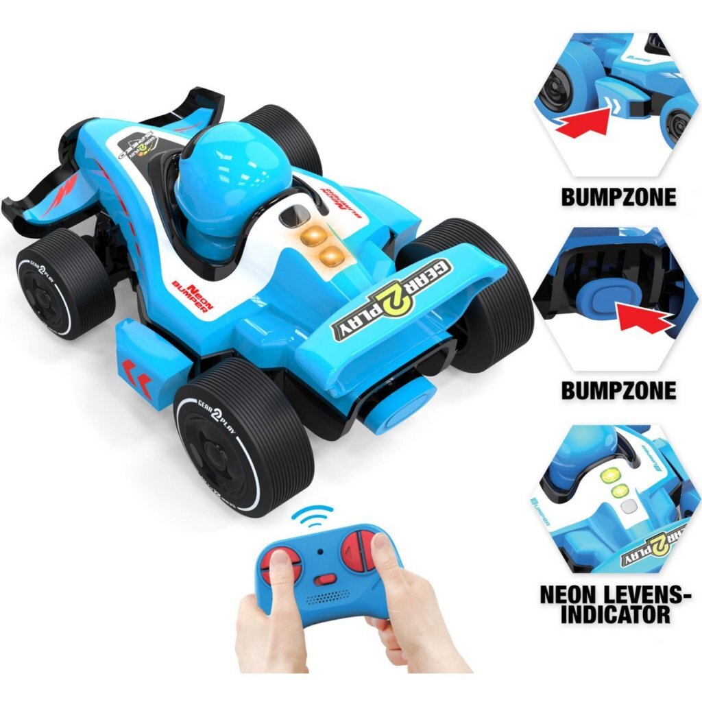 Gear2play RC Formula 1 Neon Bumper Cars with Light and Sound
