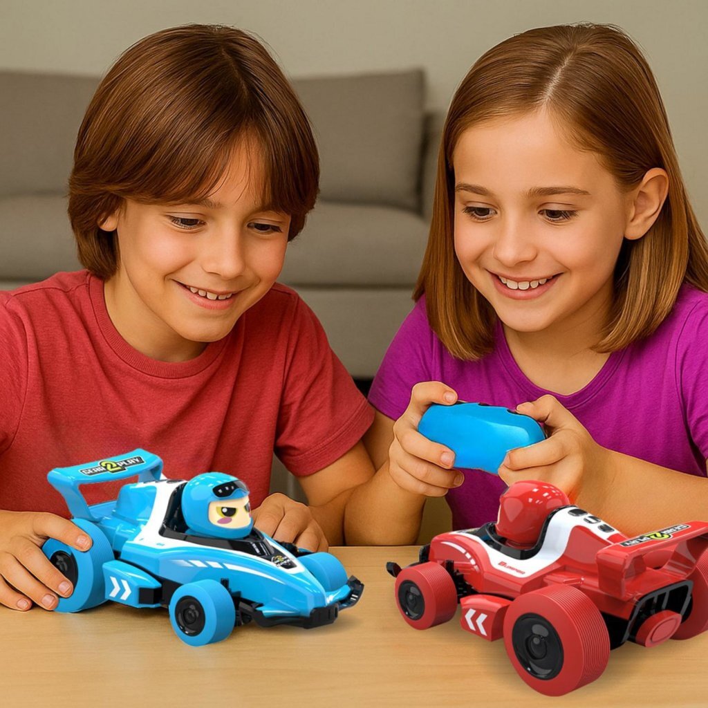 Gear2play RC Formula 1 Neon Bumper Cars with Light and Sound
