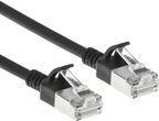 ACT Black 10 m LSZH S/FTP CAT7 Slimline Patch Cable with RJ45 Connectors DF7910