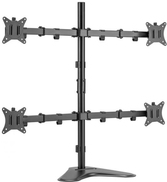 EQUIP Articulating Quad Monitor Tabletop Stand 17"-32" Black 650127