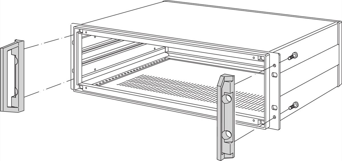 SCHROFF Frontgriff - FRONTGRIFF 3HE (INPAC) 2STK
