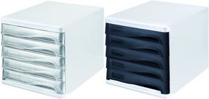 helit Drawer Box 5 Drawers Light Grey/Black H6129498