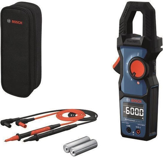 Bosch GMC 600-15 Clamp Meter - AC/DC Current and Voltage Measurement - IP54