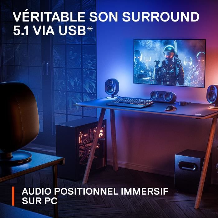 STEELSERIES - Arena 9 Computer Speakers - 5.1 Surround Sound