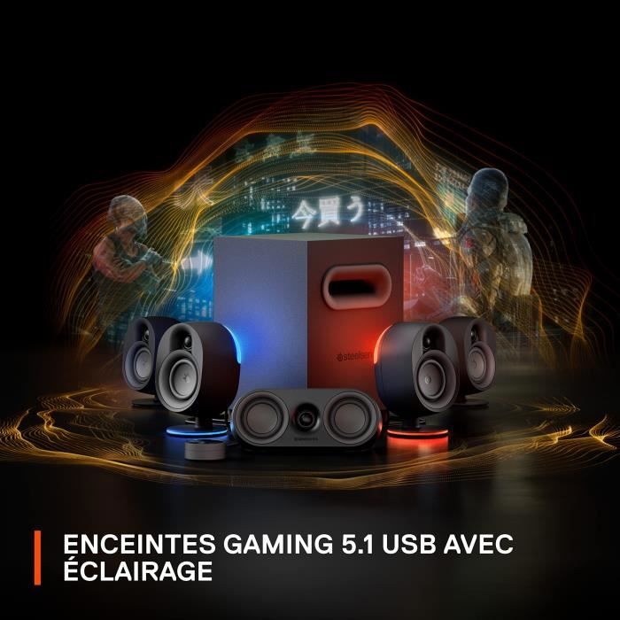 STEELSERIES - Arena 9 Computer Speakers - 5.1 Surround Sound