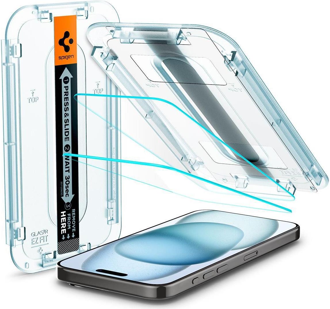 Spigen AGL06903 Clear Screen Protector for Smartphones, 2 Pieces