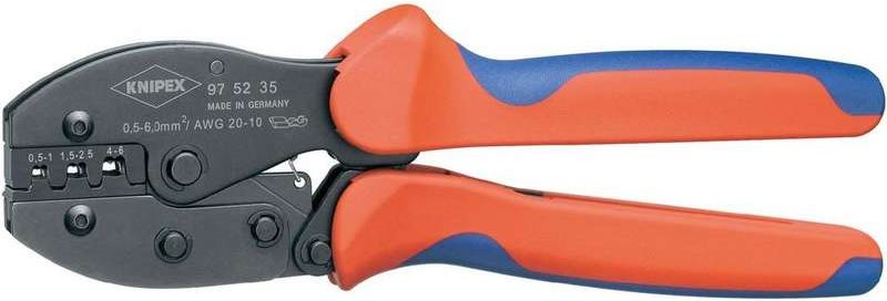 Knipex PreciForce 97 52 35 Crimping Pliers for Uninsulated Open Connectors 0.5 to 6 mm²