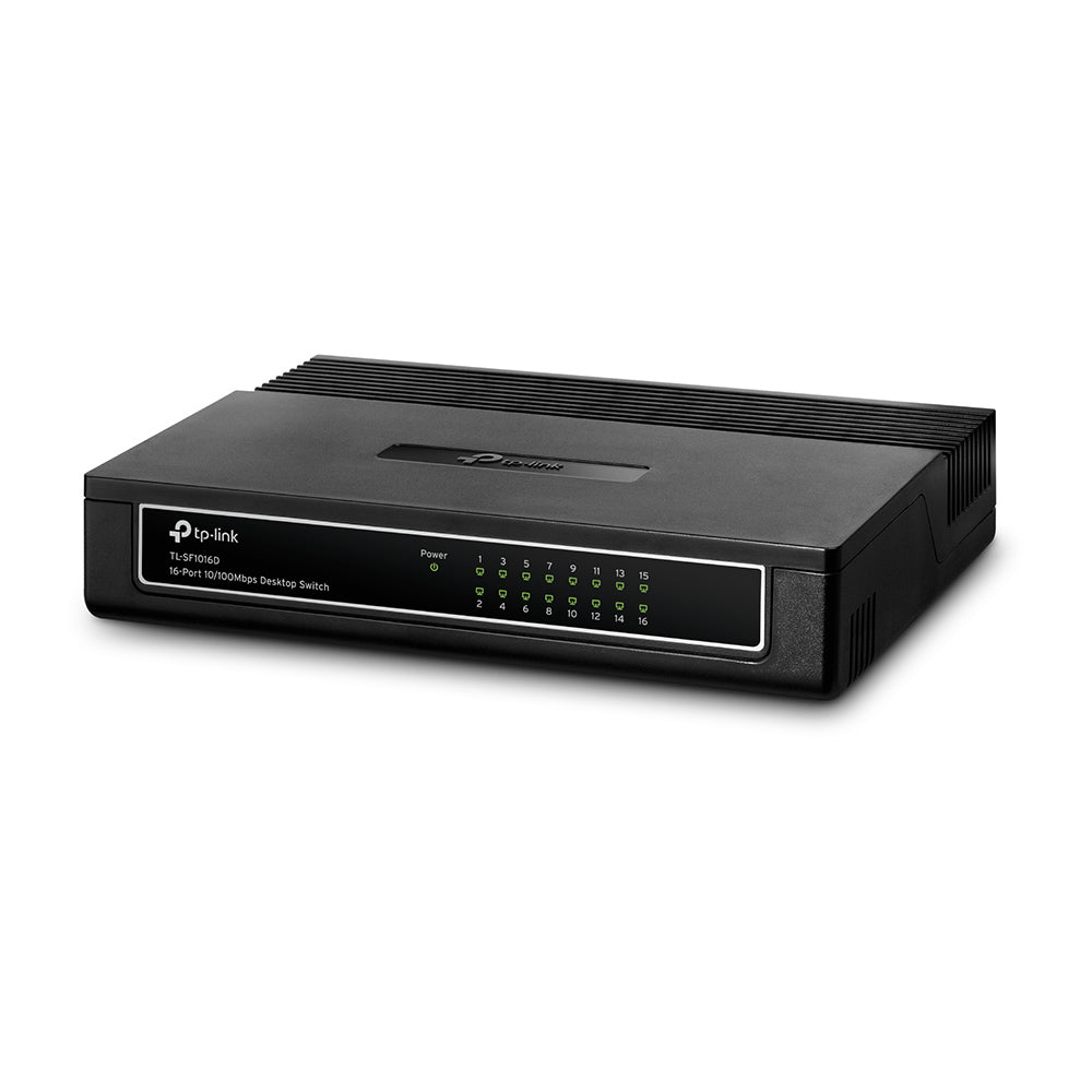 TP-Link TL-SF1016D 16-Port Fast Ethernet Network Switch Black
