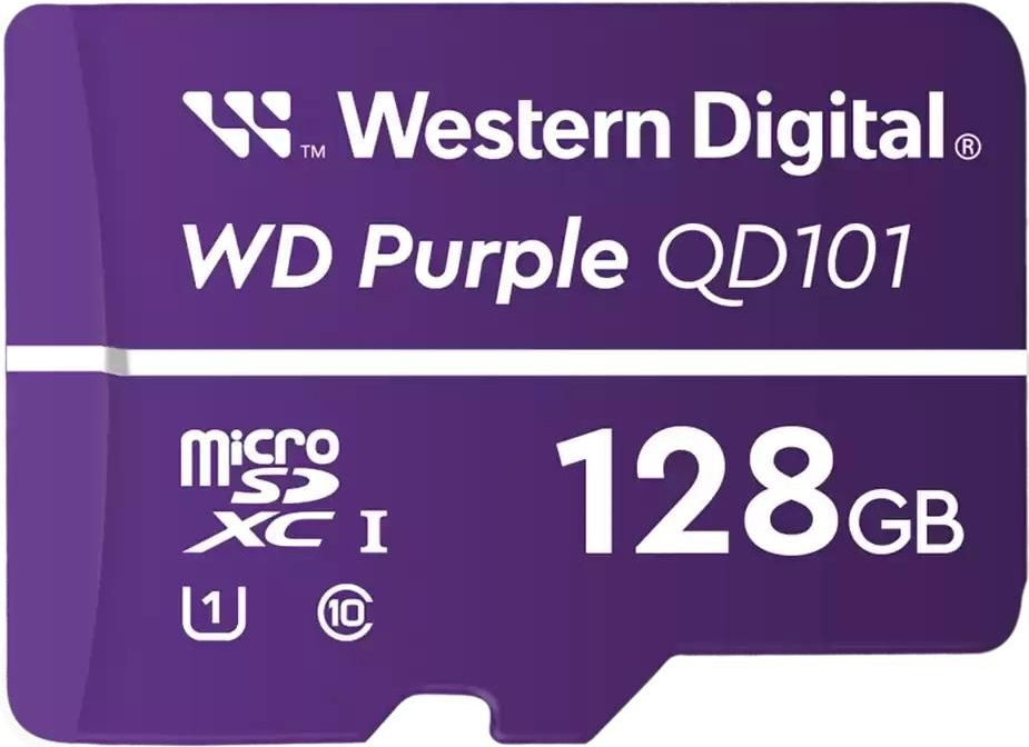 Western Digital WD Purple SC QD101 - microSDXC Card - 128 GB - Class 10 - UHS-I (WDD128G1P0C-85AEL0)