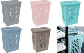 keeeper Laundry Box 'per' with Lid 60 L Nordic Grey
