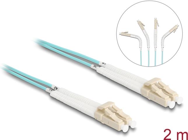 Delock Network Cable LC Multi-Mode (M) to LC Multi-Mode (M) 2.0 m OM3