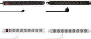 LogiLink 19" Power Strip, 9-Socket with Switch, Grey