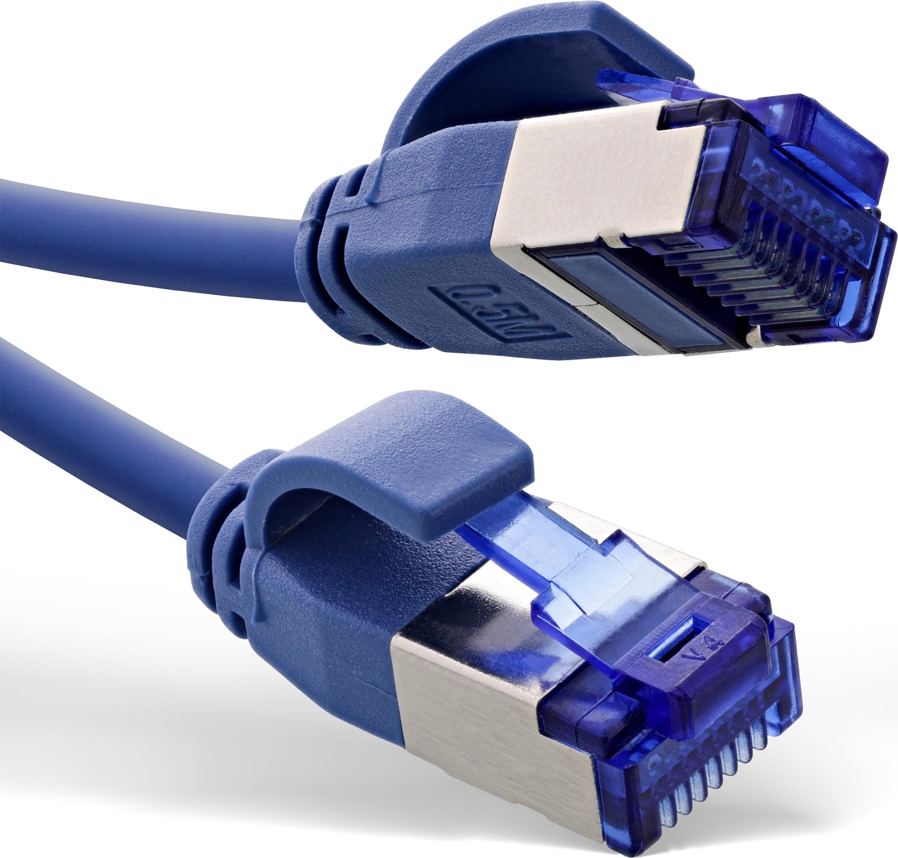 InLine® Patchkabel Slim, Cat.6A, S/FTP, TPE (LSZH) flexibel, PoE, blau, 15m (74915B)