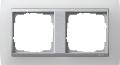GIRA Event Opak Aluminium - White 021250
