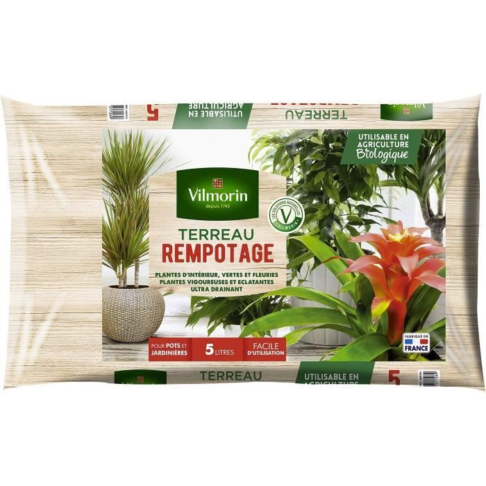 VILMORIN Potting Soil for Indoor Plants 5 L - Ready-to-Use Indoor Mix