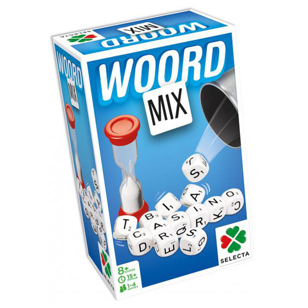 Selecta Word Mix - Word Game with 13 Letter Cubes - Fun for All Ages