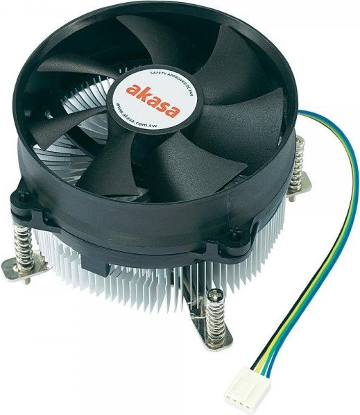 Akasa AK-CCE-7105EP - Prozessor - Kühler - Socket LGA 1151 - Socket T (LGA 775) - Core 2 Duo - Core 2 Quad - Core i3 - Core i5 - Core i7 - Pentium 4 - black - silver - Aluminium (AK-CCE-7105EP)