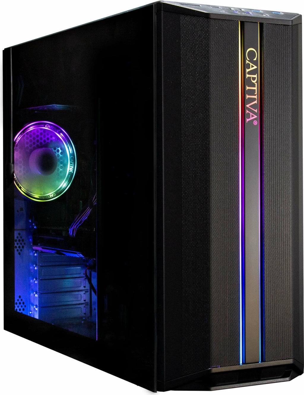 Captiva Gaming AG 122 RGB PC Case AMD Ryzen 5 5600 G A520M Motherboard 32 GB DDR4 500 GB NVMe SSD