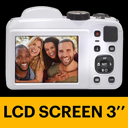 Kodak PIXPRO AZ255 - 1/2.3" Compact Camera - 16.35 MP BSI CMOS - 4608 x 3456 Pixels - White