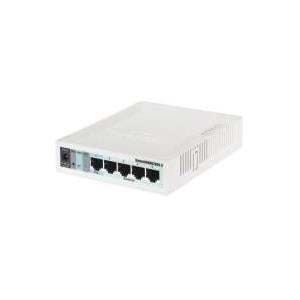 MikroTik RouterBOARD RB260GS - Switch - managed - 1 x 10/100/1000 (PoE) + 4 x 10/100/1000 + 1 x SFP - Desktop - PoE (CSS106-5G-1S)