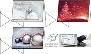 sigel Christmas Card A6 for Inkjet/Laser/Copy, Glossy Card 220 g/m²