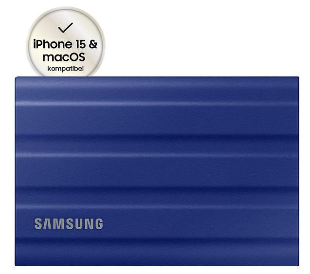 Samsung T7 Shield - 2TB SSD - Encrypted - External - USB 3.2 Gen 2 - Blue (MU-PE2T0R/EU)