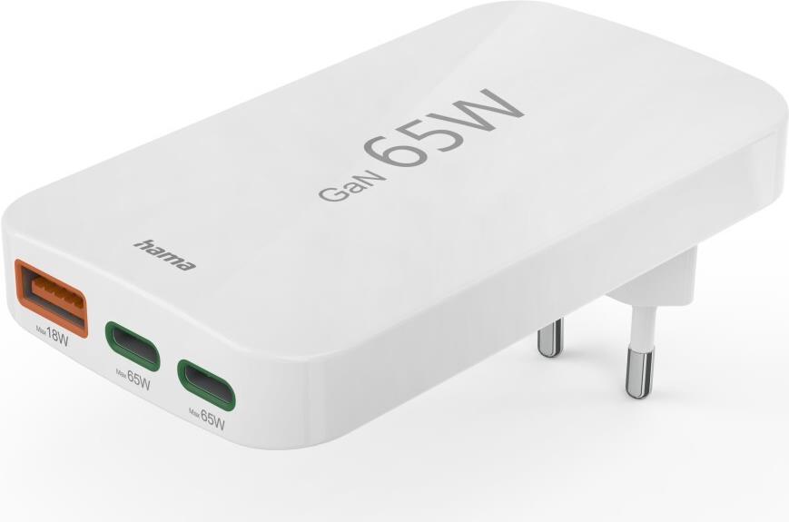 Fast Charger with Power Delivery - 65W Multi-Port USB Charger