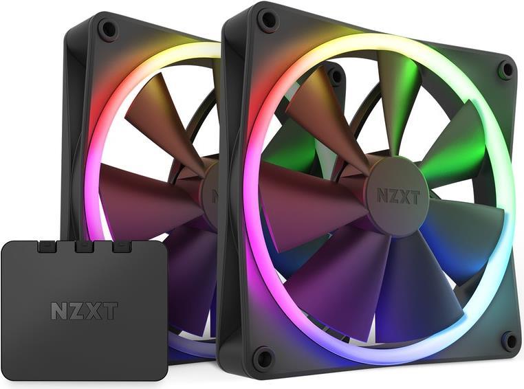 NZXT F140 RGB TWIN Computer Case Processor Fan 14 cm Black 2 Pieces (RF-R14DF-B1)