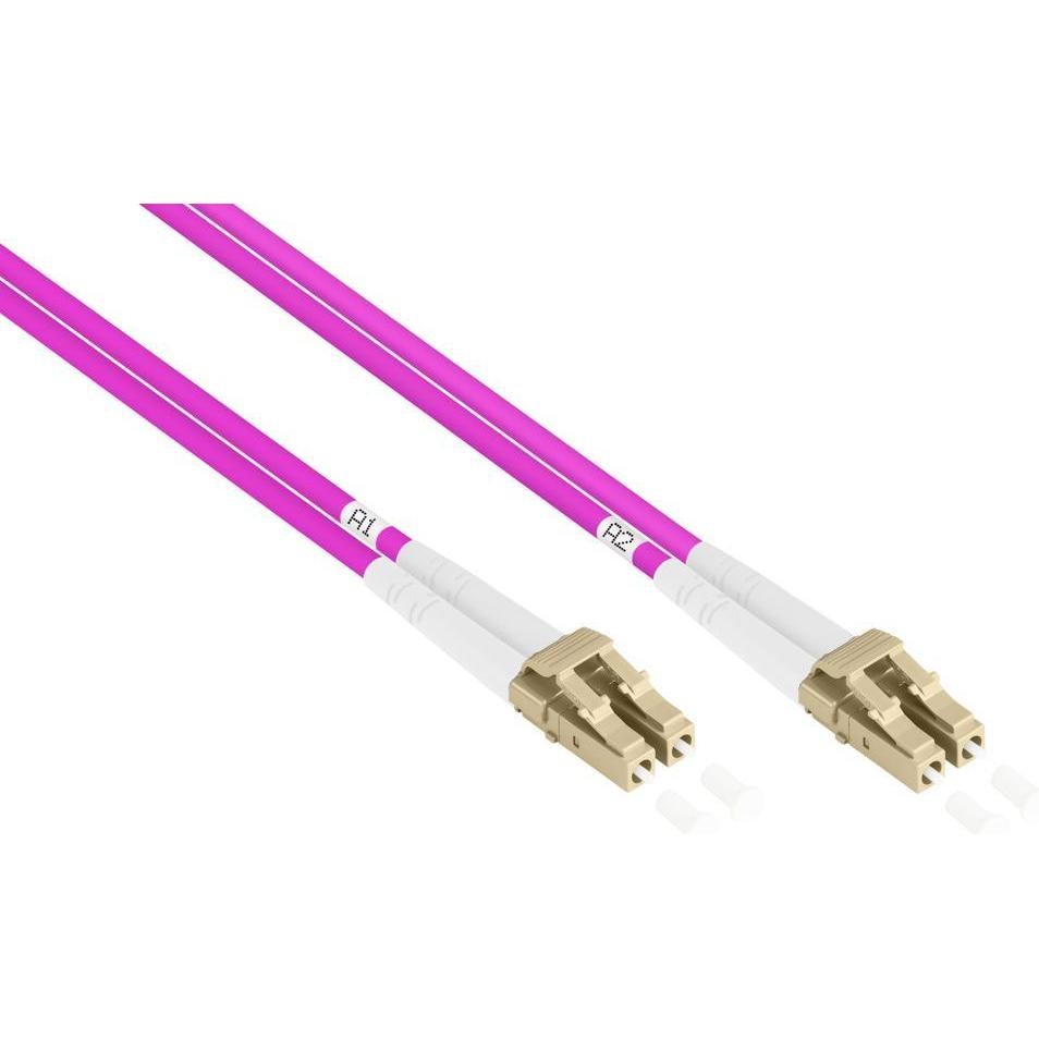 Patch Cable Fiber Optic Duplex OM4 Armored Cable, LC/LC, LSZH, Steel Armor and Rodent Protection (LW-P830LC4)