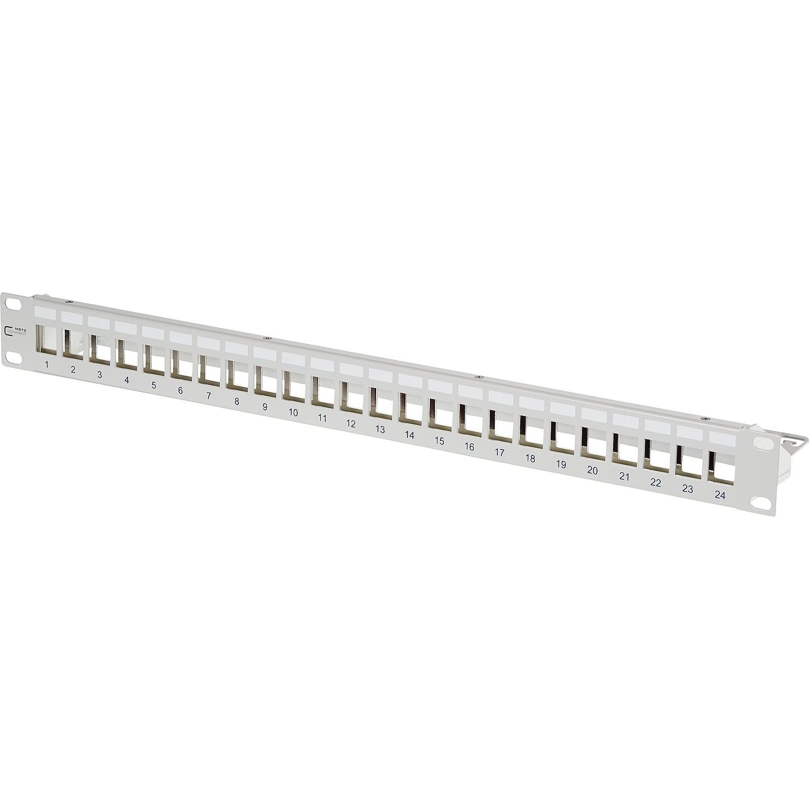 Metz Connect Patch Panel 1U 19" 24 Ports Gray - 130926-0003KE