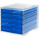 Styro Drawer Box Styroswingbox Light Blue DIN C4 with 5 Drawers - 275-8430.324