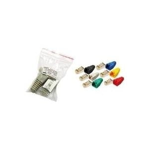 LogiLink RJ45 Connector Cat.5e with Strain Relief Boot, Grey, 100 pcs 8P8C MP0011