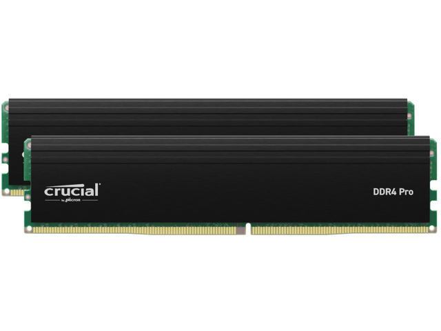 Crucial - DDR4 - Kit - 64 GB: 2 x 32 GB - DIMM 288-PIN - 1600 MHz / PC4-25600 - CL22 - 1.2 V - ungepuffert (CP2K32G4DFRA32A)