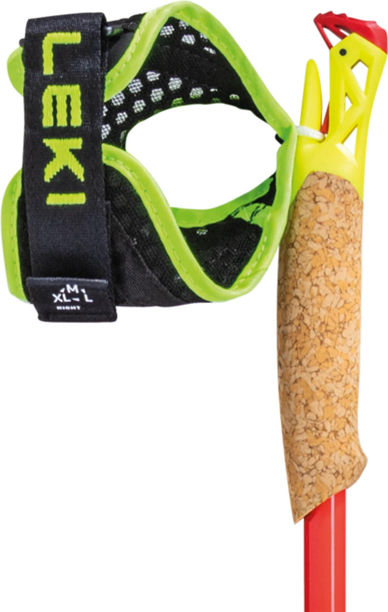 LEKI Nordic Walking Poles TRL Vertical K Red-Yellow 125 cm