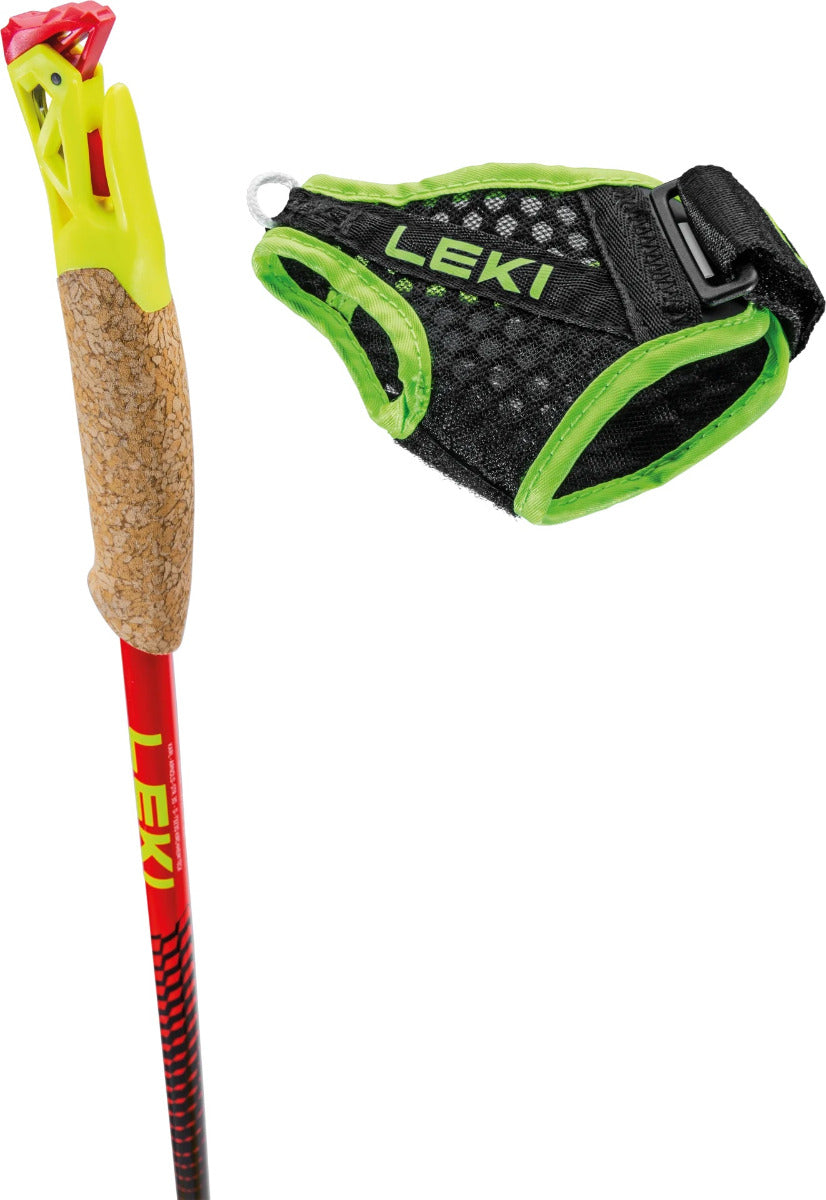 LEKI Nordic Walking Poles TRL Vertical K Red-Yellow 125 cm
