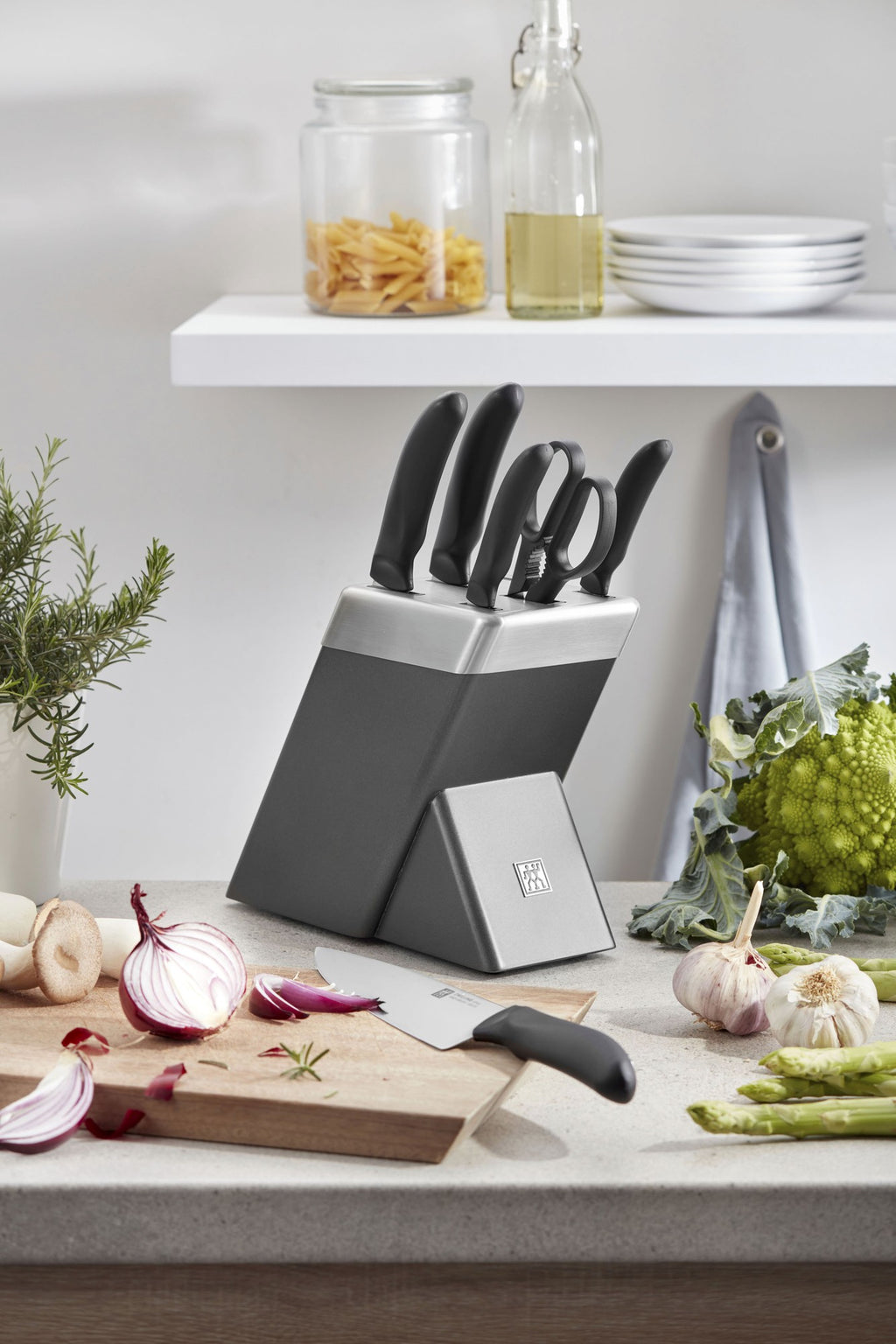 ZWILLING Style Knife Set 5 Knives Self-Sharpening Block