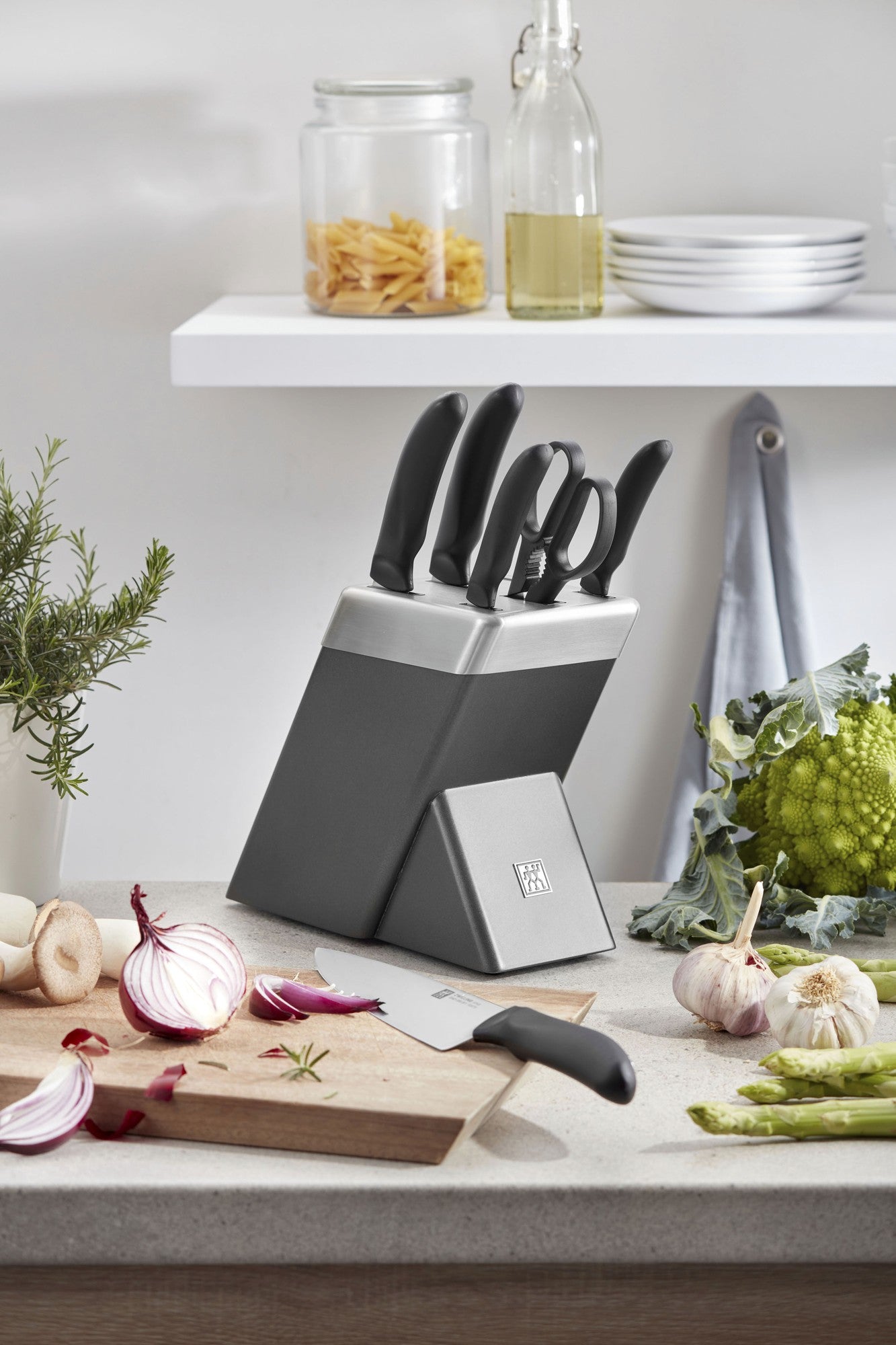 ZWILLING Style Knife Set 5 Knives Self-Sharpening Block