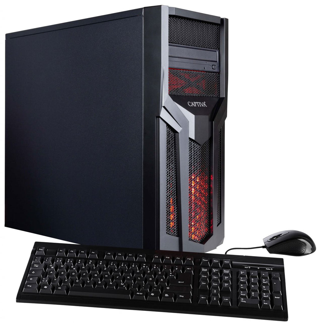 Captiva 8860 Red PC Case without Window - FSP 350W Power Supply - AMD Ryzen 5 5600 G 350-51ACC 350-W-Netzteil LC-CC-120 A520M-A DDR4
